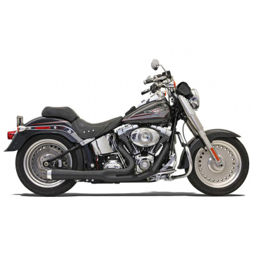 view Bassani 12122J Black Road Rage Short 2:1 Exhaust for Harley Softail '84-'17