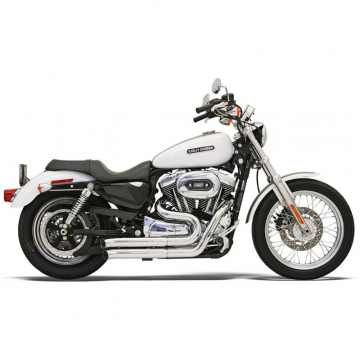 Bassani 14113D Chrome FireSweep Series 2:2 Full Exhaust for Harley Sportster '07-'13