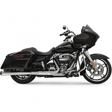 view Bassani 1F572R 4" Megaphone Slip-on Exhaust, Chrome for Harley Baggers '17-'20