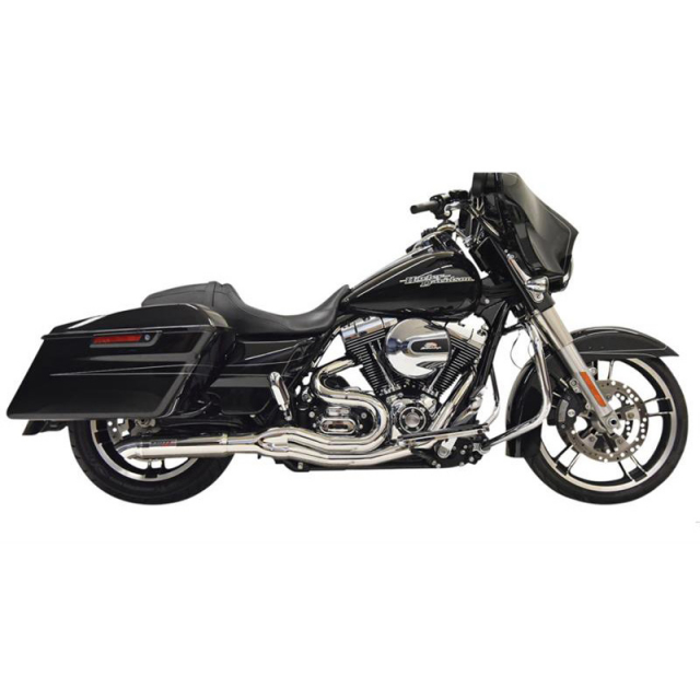 Bassani 1F67C Chrome Road Rage II 2:1 Exhaust, Hot Rod for Harley