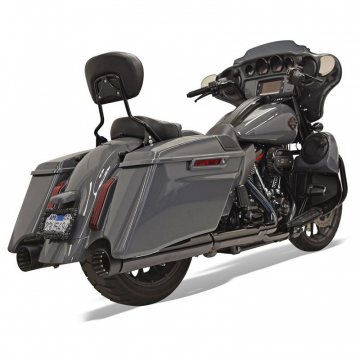 Bassani 1F73DNT5 4" Straight DNT Mufflers, Black for Harley CVO Baggers '17-'21