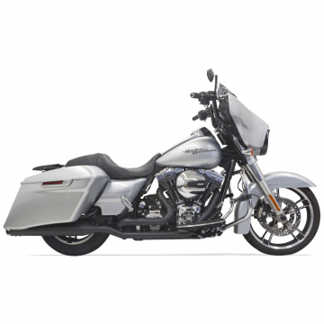 view Bassani 1F76RB Black Stepped Down Under True-Duals, Straight for Harley Baggers '09-'16
