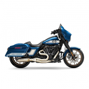 view Bassani 1F98SS Super Bike Mid-Length 2:1 Full Exhaust for Harley Baggers '17-'22