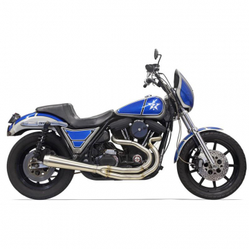 Bassani 1FXR2SS Stainless Road Rage High Horsepower Exhaust for Harley FXR '84-'00