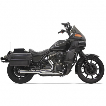 view Bassani 1FXRF Chrome Road Rage 2:1 Short Exhaust for Harley FXR '84-'00