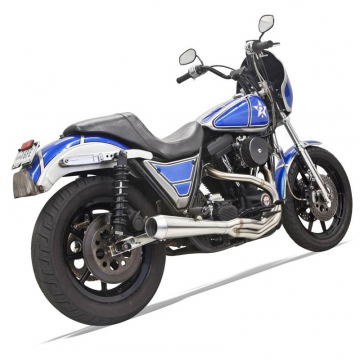 view Bassani 1FXRSS Stainless Steel Road Rage III 2:1 Exhaust for Harley FXR '84-'00