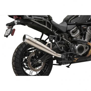 view Bassani 1P187SS 4" Stainless Slip-on Exhaust for Harley Pan America (2021-2022)