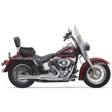 Bassani 1S12R Chrome Road Rage II Mega Power 2:1 Exhaust for Harley Softail '86-'17