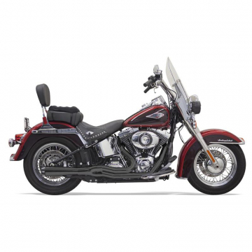 view Bassani 1S12RB Black Road Rage II Mega Power 2:1 Exhaust for Harley Softail '86-'17