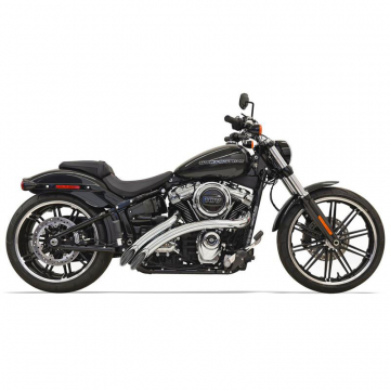Bassani 1S21F Chrome Sweeper Radius 2:2 Exhaust for Harley Softail models '18-'21