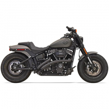 Bassani 1S21FB Black Sweeper Radius 2:2 Exhaust for Harley Softail models '18-'21