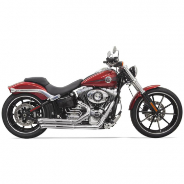 view Bassani 1S33D Chrome Pro Street 2:2 Exhaust for Harley Softail Breakout '08-'17