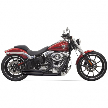 view Bassani 1S33DB Black Pro Street 2:2 Exhaust for Harley Softail Breakout '08-'17