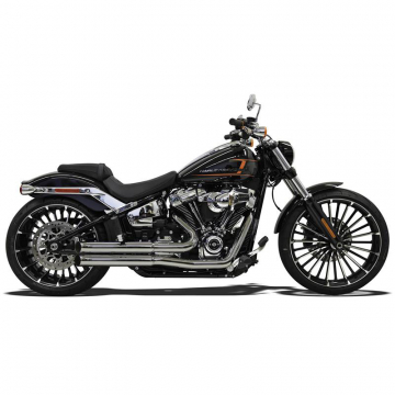 Bassani 1S34D Steel Pro Street Turnout 2:2 Exhaust for Harley Softails '18-