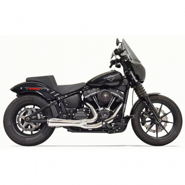 Bassani 1S73 Chrome Road Rage Short 2:1 Exhaust for Harley Softail models '18-'21
