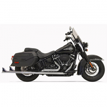 Bassani 1S76E-33 Chrome 33" Fishtail Exhaust(w/o Baffle) for Harley Softail '18-'20