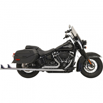 Bassani 1S76E-39 Chrome 39" Fishtail Exhaust(w/o Baffle) for Harley Softail '18-'20