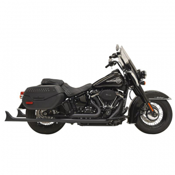 Bassani 1S76EB-33 Black 33" Fishtail Exhaust(w/o Baffle) for Harley Softail '18-'20