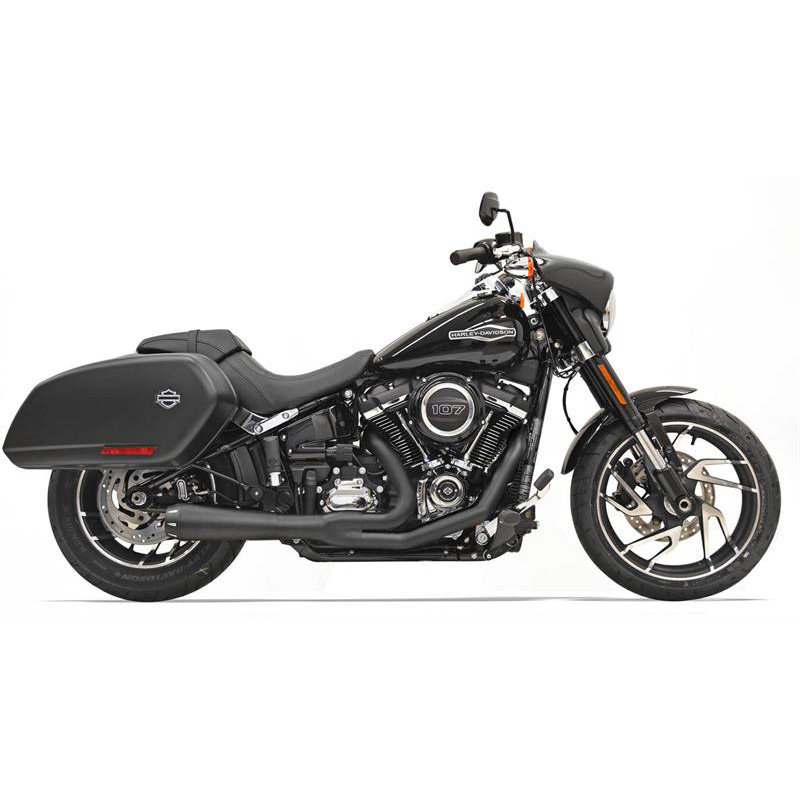 Bassani 1S81RB Black Road Rage 2:1 Exhaust for Harley