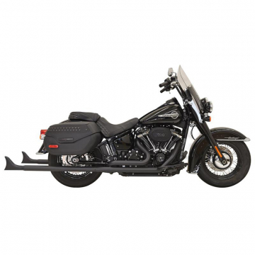 Bassani 1S86EB-39 Black 39" Fishtail Exhaust(w/o Baffle) for Harley Softail '18-'20
