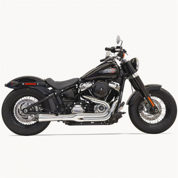 Bassani 1S92R Chrome Road Rage 2:1 Exhaust for Harley Softail Fat Bob & Slim '18-'21