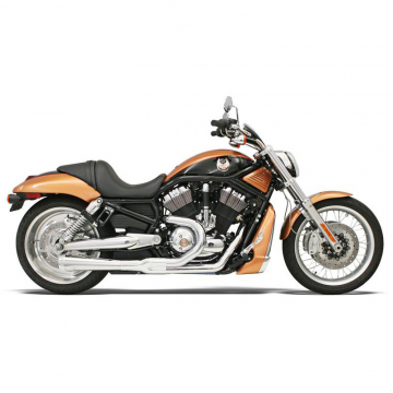 view Bassani 1V12J Chrome Road Rage 2:1 Full Exhaust for Harley V-Rod '02-'05