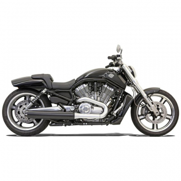 view Bassani 1V17RB 4" Black Straight-Cut Slip-on Exhaust for Harley V-Rod '14-'19
