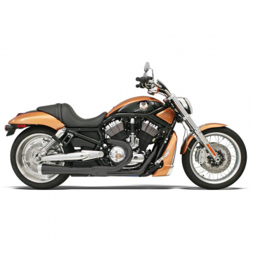 view Bassani 1V22JB Black Road Rage 2:1 Full Exhaust for Harley V-Rod '07-'17