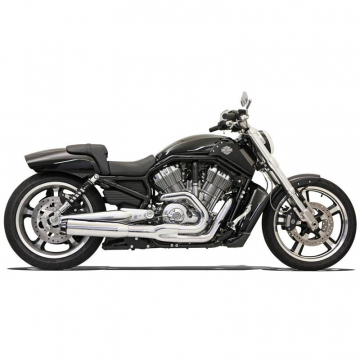 view Bassani 1V38R Chrome Road Rage 2:1 Full Exhaust for Harley V-Rod '07-'17