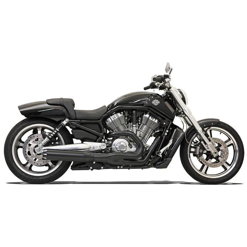 Bassani 1V38RB Black Road Rage 2:1 Full Exhaust for Harley V-Rod '07