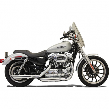 Bassani 1X17B 3" Chrome Firepower Series Slip-on Exhausts for Harley Sportster '04-'13