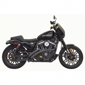 Bassani 1X3FB Black Sweeper Radius 2:2 Full Exhaust for Harley Sportster '14-'20