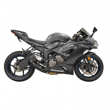 view Bassani 5Z627B 4" Black Megaphone Slip-on Exhaust for Kawasaki ZX-6R '09-'19