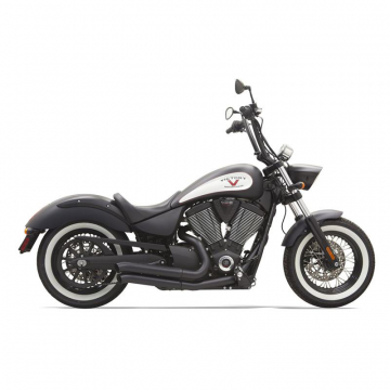 view Bassani 6V23DB Black Pro Street 2-into-2 Full Exhaust for Victory models '06-'15