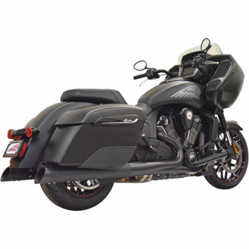 view Bassani 8C17SB 4" Black Straight Slip-on Exhausts for Indian Chieftain models