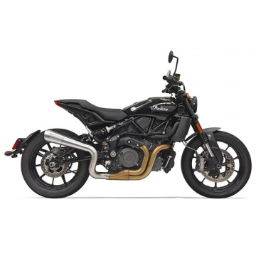view Bassani 8F327SS 4" High Mount Megaphone Short Exhaust for Indian FTR1200 '19-