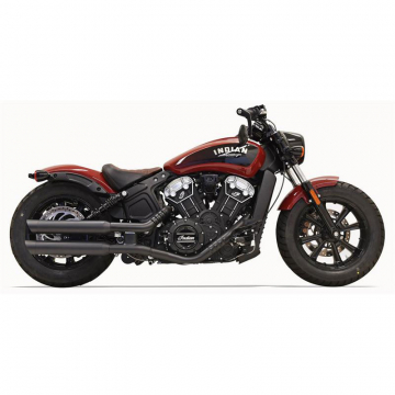 view Bassani 8S27BSB 3" Black Slip-on Exhausts for Indian Scout (2017-2021)