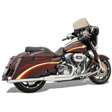 view Bassani FLH-737 Chrome Road Rage 2:1 Long Exhaust, Megaphone for Harley Baggers '95-'16