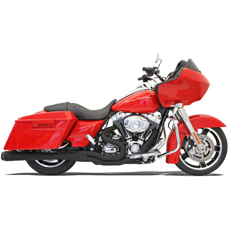 Bassani FLH-747B Black Road Rage 2:1 B4 Exhaust, Megaphone for