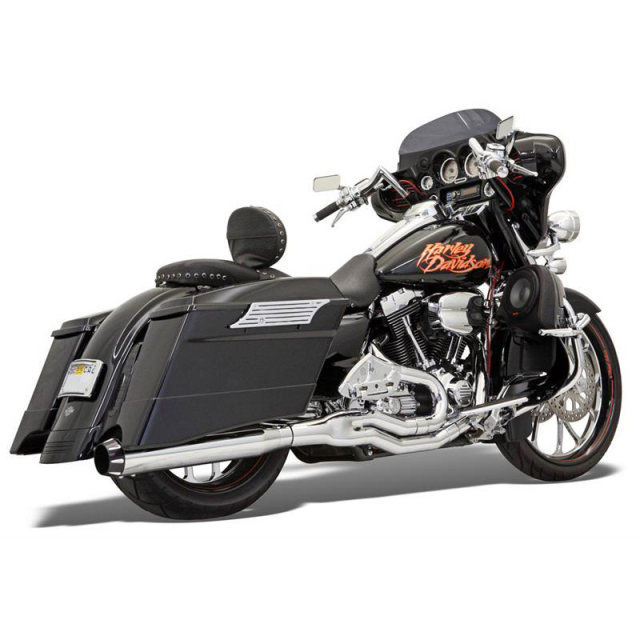Bassani FLH-777 Chrome Megapower 2:1 B1 Exhaust, Straight