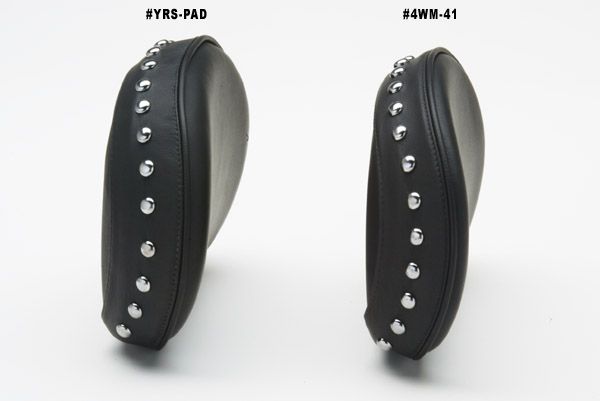 YRS-PAD vs 4WM-41 pad with silver studs showing the difference in the thickness