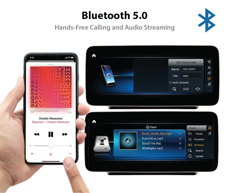 Bluetooth 5.0 Hands-Free Calling and Audio Streaming