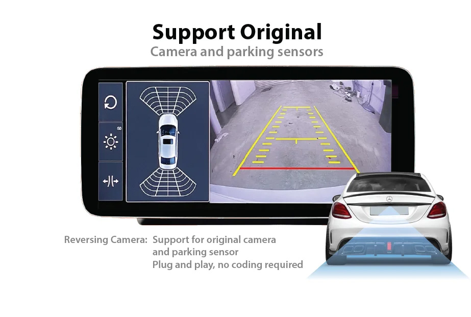 Supports Original Camera and Parking Sensors