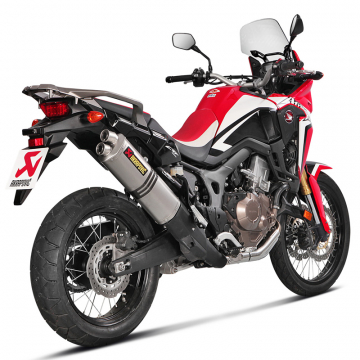 view Akrapovic S-H10SO22-HWT Slip-on Line Hexagonal Exhaust, Silver for Honda Africa Twin '18-'19