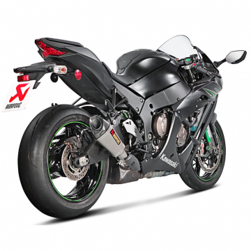 view Akrapovic S-K10SO17-ASZ Slip-on Line Tapered Exhaust, Titanium for Kawasaki Ninja ZX-10R '16-'19