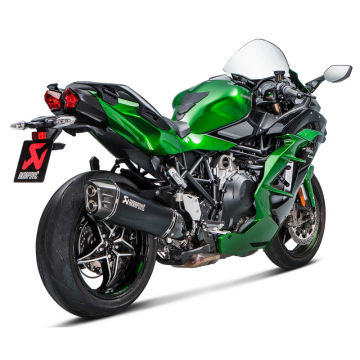 view Akrapovic S-K10SO21-HRAABL Slip-on Line Exhaust, Black for Kawasaki H2 SX '18-'19