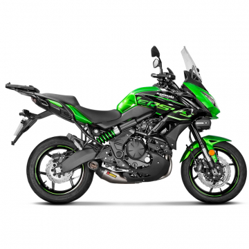 view Akrapovic S-K6R10-HEGEHT Racing Line Full Exhaust, Silver for Kawasaki KLE650 Versys '17-'20