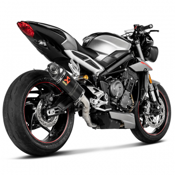 view Akrapovic S-T7SO2-APC Slip-on Line Exhaust, Titanium for Street Triple 765 /RS/R/S '17-'22
