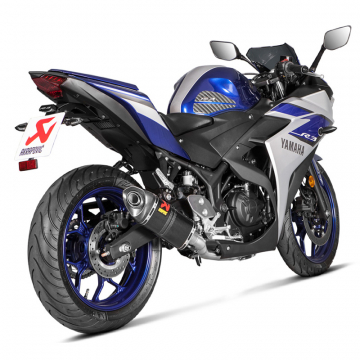 view Akrapovic S-Y3R1-APC Racing Line Full Exhaust, Carbon for Yamaha MT-03/YZF-R3 & YZF-R25