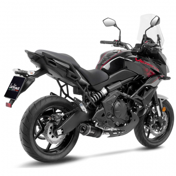 view LeoVince 14379EB LV One Evo Black Edition Exhaust for Kawasaki 650 models